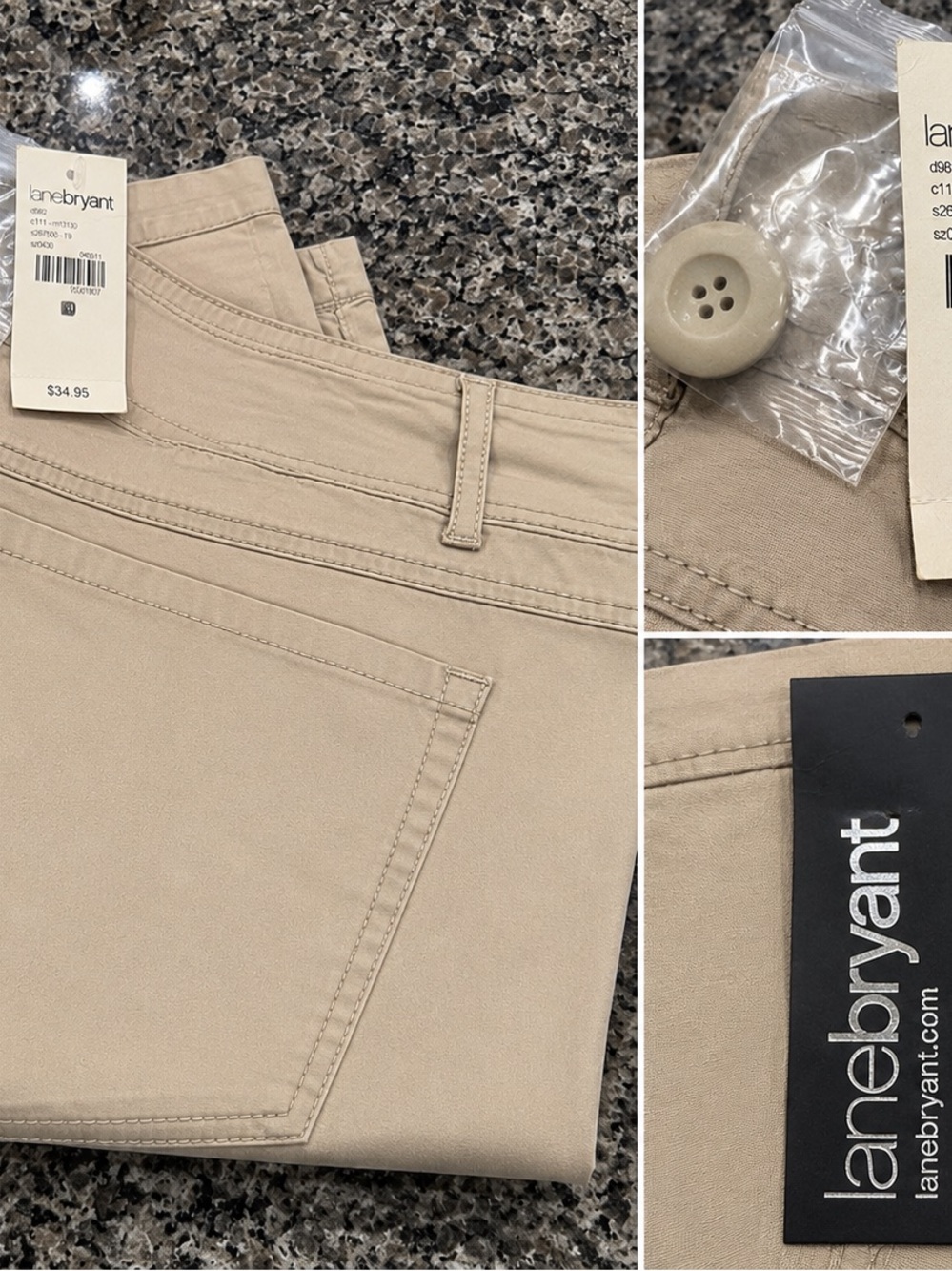 Lane Bryant Women's Khaki Tan Stretch Shorts